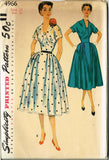 1950s Vintage Simplicity Sewing Pattern 4966 Uncut Misses Cocktail Dress Size 12