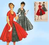 1950s Vintage Simplicity Sewing Pattern 4970 Uncut Misses Dress & Petticoat 32B