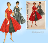 1950s Vintage Simplicity Sewing Pattern 4970 Uncut Misses Dress & Petticoat 32B