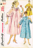1950s Vintage Simplicity Sewing Pattern 4972 Misses Peignoir or Negligee 32 Bust - Vintage4me2