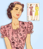 1940s Vintage Simplicity Sewing Pattern 4985 Easy WWII Misses Dress Size 34 Bust