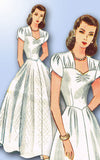 1940s Vintage Simplicity Sewing Pattern 4986 War Bride Wedding Dress Size 14 32B