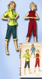 1950s Vintage Simplicity Sewing Pattern 4987 Uncut Girls Peddle Pusher Pants 12