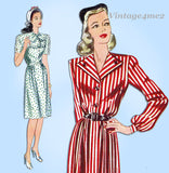 Simplicity 4779: 1940s Uncut Misses WWII Dress Sz 38 Bust Vintage Sewing Pattern