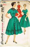 1950s Vintage Simplicity Sewing Pattern 4998 Uncut Misses Layered Dress Size 14