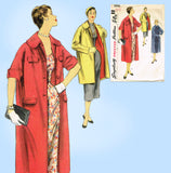 Simplicity 4999: 1950s Uncut Misses Coat Size 32 Bust Vintage Sewing Pattern