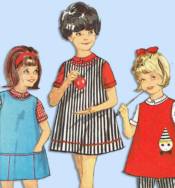 1960s Vintage Simplicity Sewing Pattern 5046 Baby Girls Dress or Top & Pants Sz2