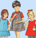 1960s Vintage Simplicity Sewing Pattern 5046 Baby Girls Dress or Top & Pants Sz2