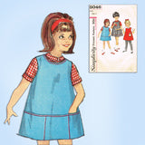 1960s Vintage Simplicity Sewing Pattern 5046 Baby Girls Dress or Top & Pants Sz2