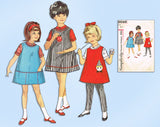 1960s Vintage Simplicity Sewing Pattern 5046 Baby Girls Dress or Top & Pants Sz2