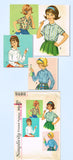 1960s Vintage Simplicity Sewing Pattern 5122 Cute Little Girls Blouse Size 10