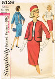 1960s Original Vintage Simplicity Pattern 5126 Uncut Misses 3 Pc Suit Sz 33 Bust - Vintage4me2