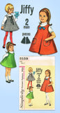 1960s Vintage Simplicity Sewing Pattern 5159 Toddler Girls A Line Dress Size 2