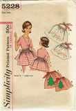 1960s Original Vintage Simplicity Sewing Pattern 5228 Uncut Misses Holiday Apron