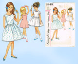 1960s Vintage Simplicity Sewing Pattern 5249 Cute Toddler Girls Dress Size 4