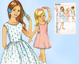 1960s Vintage Simplicity Sewing Pattern 5249 Uncut Little Girls Dress Size 12