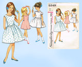 1960s Vintage Simplicity Sewing Pattern 5249 Uncut Little Girls Dress Size 12