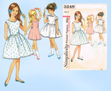 1960s Vintage Simplicity Sewing Pattern 5249 Uncut Toddler Girls Dress Size 6