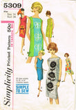 1960s Original Vintage Simplicity Pattern 5309 Easy Uncut Misses Sun Dress 34 B