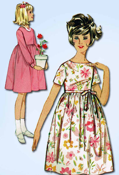 1960s Vintage Simplicity Sewing Pattern 5429 Uncut Toddler Girls Dress Size 6