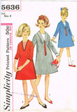 1960s Vintage Simplicity Sewing Pattern 5636 Uncut Girls Mod Dress Size 8 vintage4me2