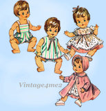 1960s Vintage Simplicity Sewing Pattern 5730 Cute 18in Tiny Tears Baby Doll Clothes