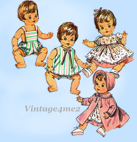 1960s Vintage Simplicity Sewing Pattern 5730 Uncut Tiny Tears Baby Doll Clothes