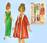 1960s Vintage Simplicity Sewing Pattern 5731 11.5in Tressy High Heel Doll Clothes