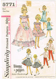 1960s Vintage Simplicity Sewing Pattern 5771 Cute Tammy & Pepper Doll Clothes