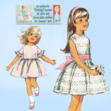 1960s Vintage Simplicity Sewing Pattern 5859 Toddler Girls Dress w Tammy Dress Sz 6