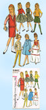1960s Vintage Simplicity Sewing Pattern 5861 Uncut 9 Inch Skipper Doll Clothes