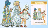 1970s Vintage Simplicity Sewing Pattern 5996 Holly Hobby Dress & Bonnet Sz 2