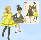 1960s Vintage Simplicity Sewing Pattern 6066 Cute Toddler Girls Dress Size 3