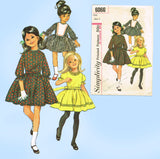 1960s Vintage Simplicity Sewing Pattern 6066 Cute Toddler Girls Dress Size 3