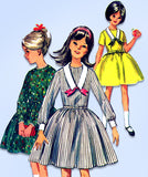 1960s Vintage Simplicity Sewing Pattern 6069 Sweet Uncut Girls Dress Size 8