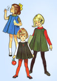 1960s Vintage Simplicity Sewing Pattern 6156 Toddler Girls Pleated Jumper Size 6