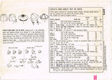 1960s Vintage Simplicity Sewing Pattern 6274 Cute Toddler Girls Hat Sz 21H