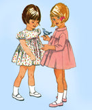 1960s Vintage Simplicity Sewing Pattern 6426 Baby Girls Dress & Coat Sz 1