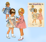 1960s Vintage Simplicity Sewing Pattern 6426 Baby Girls Dress & Coat Sz 1