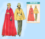 Simplicity 6680: 1970s Uncut Misses Floor Length Cape MED Vintage Sewing Pattern