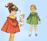 1960s Vintage Simplicity Sewing Pattern 6713 Cute Baby Girls Dress Size 1