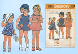 Simplicity 6951: 1970s Toddler Girls Bloomer Dress Size 5 Vintage Sewing Pattern