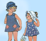 Simplicity 6951: 1970s Toddler Girls Bloomer Dress Size 5 Vintage Sewing Pattern