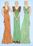 Simplicity 7120: 1930s Stunning Misses Bias Cut Gown 32 B Vintage Sewing Pattern