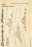 1940s Vintage Simplicity Sewing Pattern 7139 Uncut Floral Pillowcase Motifs