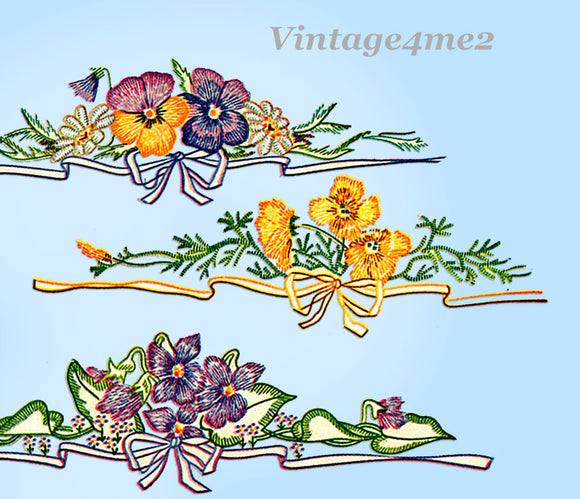 1940s Vintage Simplicity Sewing Pattern 7140 Uncut Floral Pillowcase Motifs