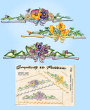 1940s Vintage Simplicity Sewing Pattern 7140 Uncut Floral Pillowcase Motifs