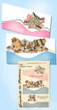 1940s Vintage Simplicity Transfer Pattern 7199 Uncut Cross Stitch Kitten Pcases - Vintage4me2