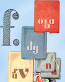 1940s Vintage Simplicity Embroidery Transfer 7203 Uncut Modern Monogram Alphabet