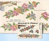 1940s Vintage Simplicity Sewing Pattern 7213 Uncut X-Stitch Pillowcase Motifs - Vintage4me2
